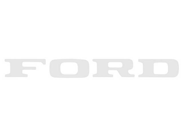 TRANSFER EMBLEM, TAILGATE, FORD, white
