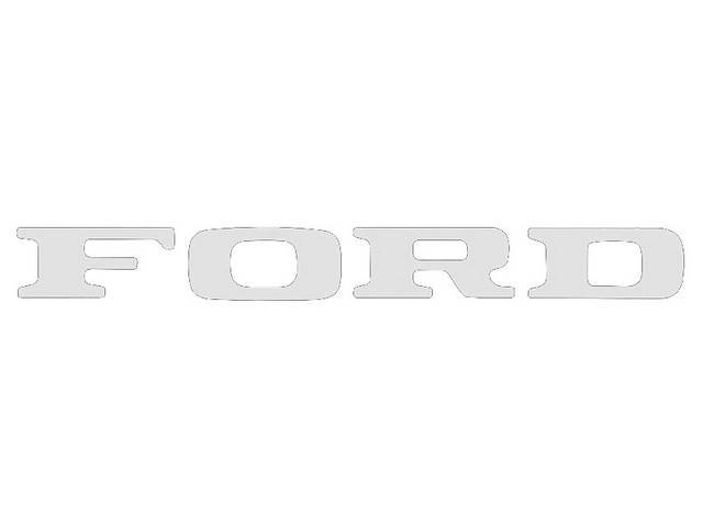 TRANSFER EMBLEM, TAILGATE, FORD, chrome