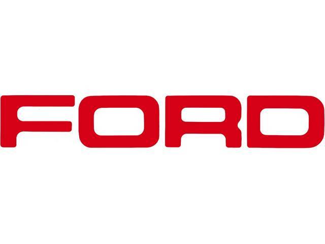 TRANSFER EMBLEM, TAILGATE, "FORD", red