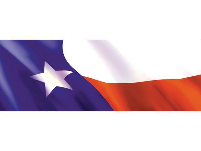GLASSCAPES™, REAR WINDOW GRAPHICS, TEXAS FLAG,PRESSURE SENSITIVE