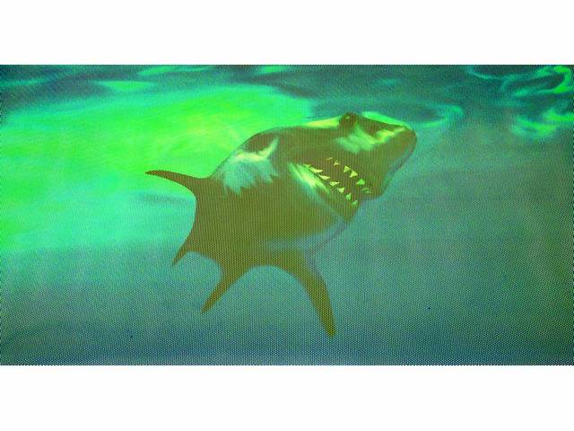 GLASSCAPES™, REAR WINDOW GRAPHICS, SHARK,PRESSURE SENSITIVE ALLOWS