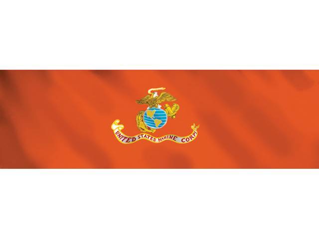 GLASSCAPES™, REAR WINDOW GRAPHICS, MARINE CORPS FLAG,PRESSURE