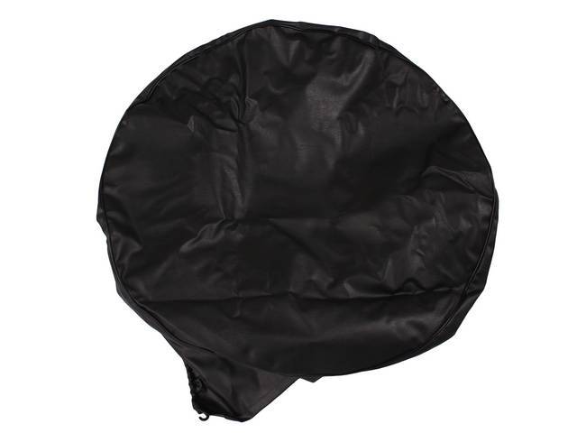 TIRE COVER, PLAIN, LARGE, BLACK, 29.5-32 INCH