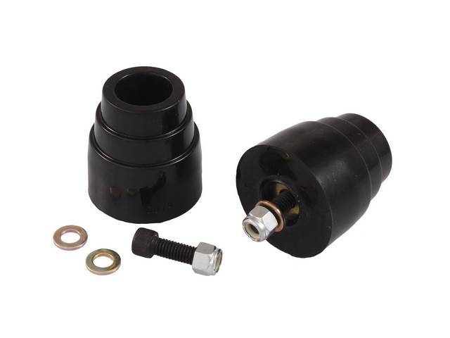 Rear Axle Overload Bumpers (Snubbers), Polyurethane, Black