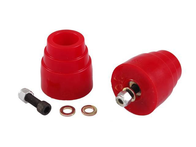 Rear Axle Overload Bumpers (Snubbers), Polyurethane, Red