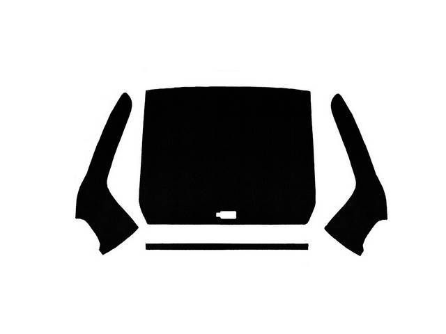 Headliner, Molded ABS Plastic, Uncovered