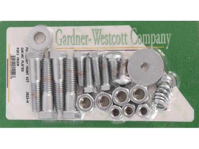 Cab Body Mounting Kit, Chrome Hex Head Bolts