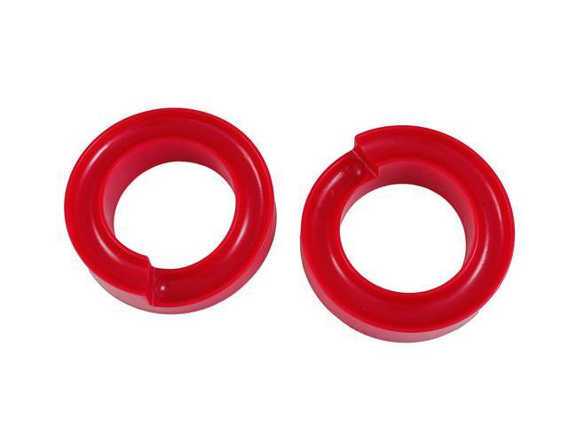 Front Spring Insulators, Polyurethane, Red