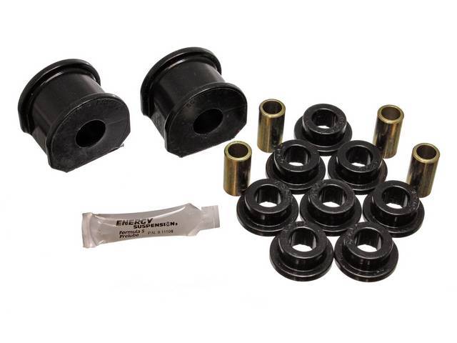 Rear Sway Bar Bushing Kit, Style A, Polyurethane, 3/4 Bar, Black