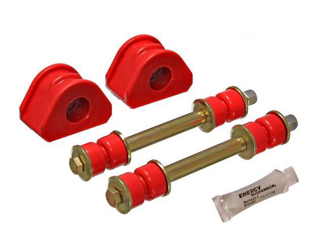 Front Sway Bar Bushing Kit, Polyurethane, 25mm Bar, Red