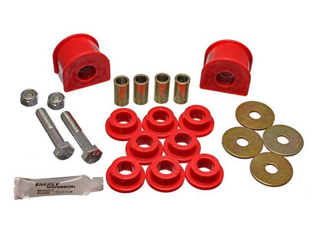 Rear Sway Bar Bushing Kit, Polyurethane, 22mm, Red