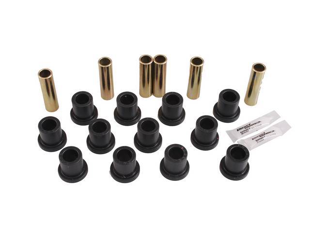 Spring Shackle Bushing Kit, Polyurethane, Black