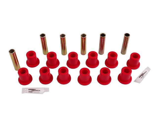 Spring Shackle Front Bushing Kit, Polyurethane, Red