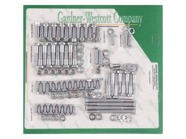 Bolt Kit, Engine Dress Up, Chrome Hex Head
