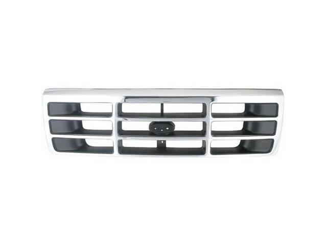 Radiator Grille, Chrome and Platinum (Dark Argent)