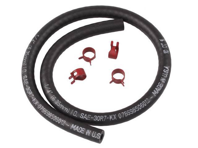 Fuel Hose Kit, Rubber, 1/4