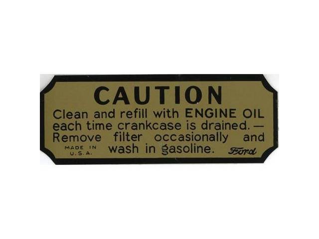 Air Cleaner Engine Decal, Caution