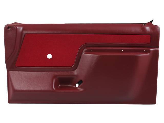 DOOR PANELS, Replacement Style, Napa Red with Red Cloth Inserts