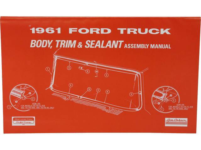 Body & Interior Assembly Manual, 1961 F-Series Truck