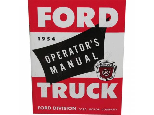 OWNERS MANUAL, 1954 Truck