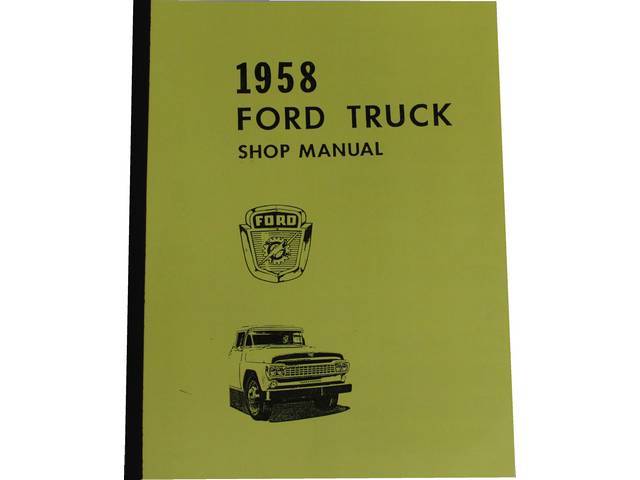 Shop Manual, 1958 Ford Truck