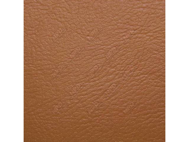 Front Bench Seat Upholstery Set, Standard, Saddle Vinyl With Saddle Vinyl Inserts