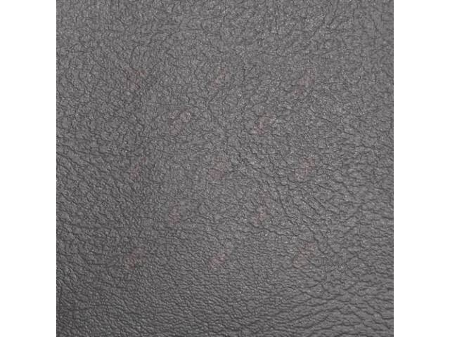 Front Bench Seat Upholstery Set, Standard, Charcoal Vinyl With Charcoal Vinyl Inserts