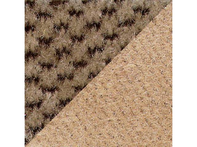 Front Captains Chairs and Rear Bench Seat Upholstery Set, Sand Encore Velour Cloth with Sand Regal Velour Cloth Inserts