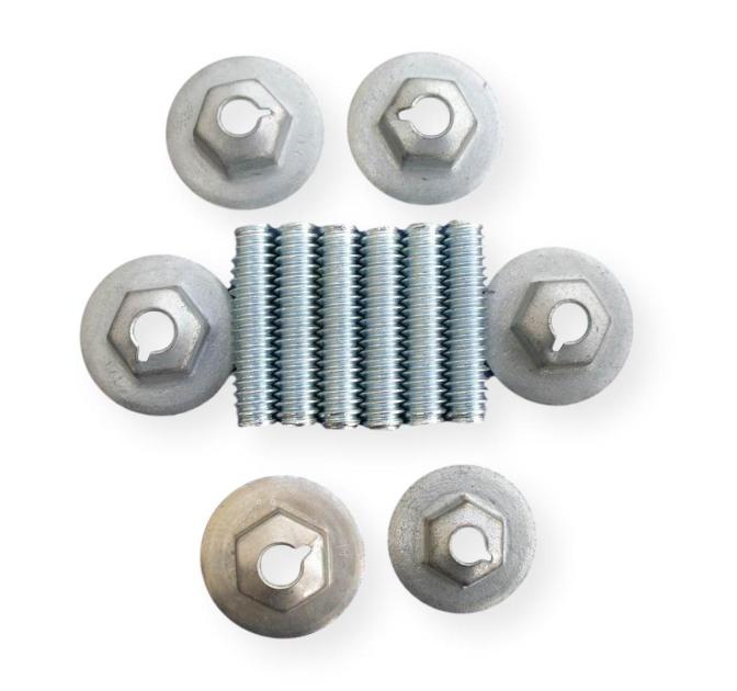 Redline Restomotive 1956 Chevy Hood Bar Stud & Nut Hardware Kit