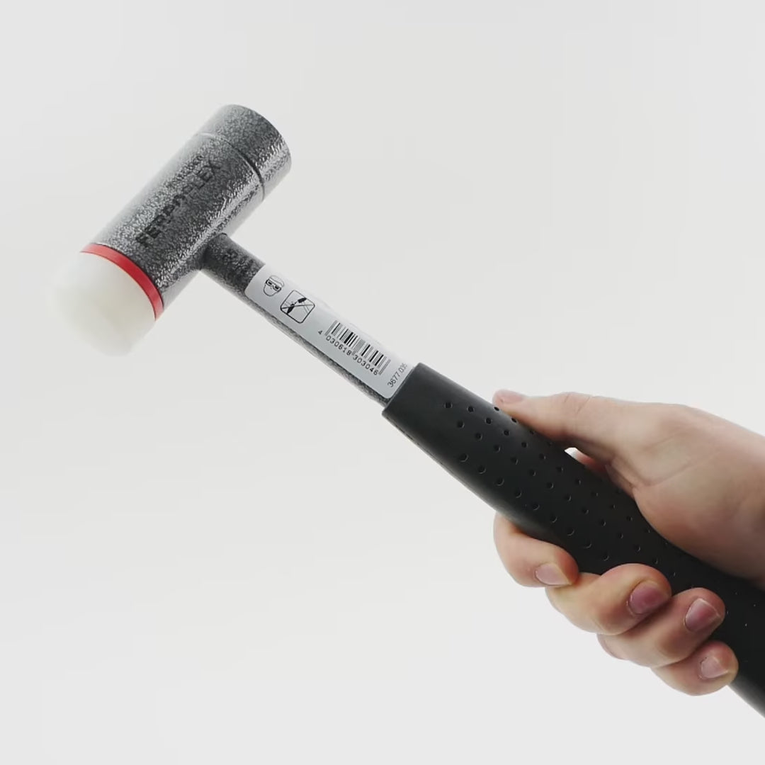 Halder Ferroplex "2-in-1" Steel Face/Replaceable Nylon Face Hammer, 1.38" / 28.22 oz.