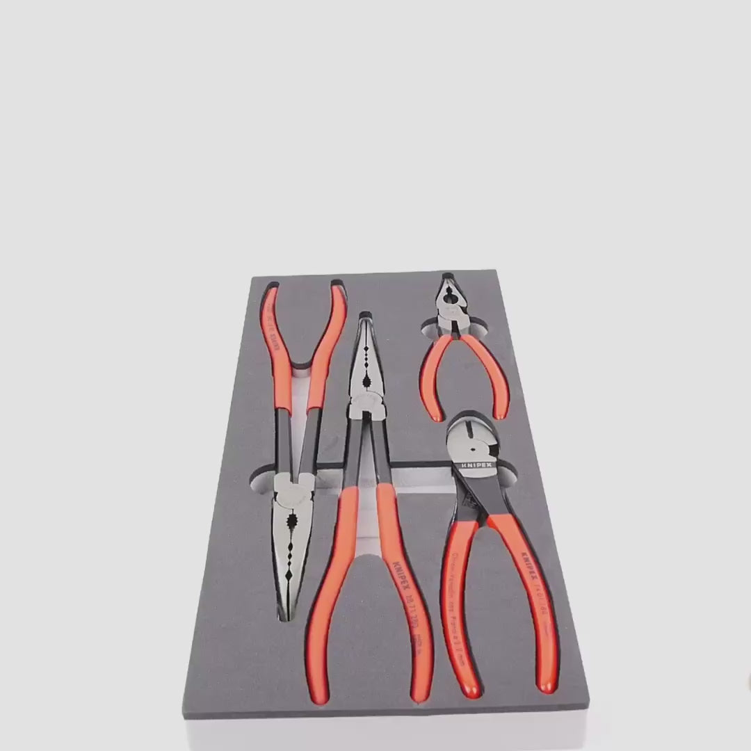Knipex Automotive Pliers Set in Foam Tray, 4 Pieces