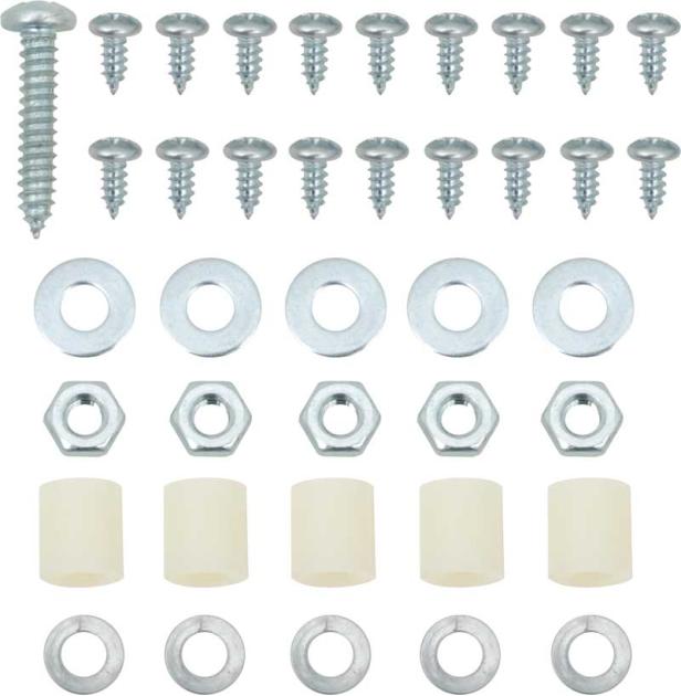 Redline Restomotive 1955-1956 Chevy Deluxe Heater Box Screws, Washers & Fasteners