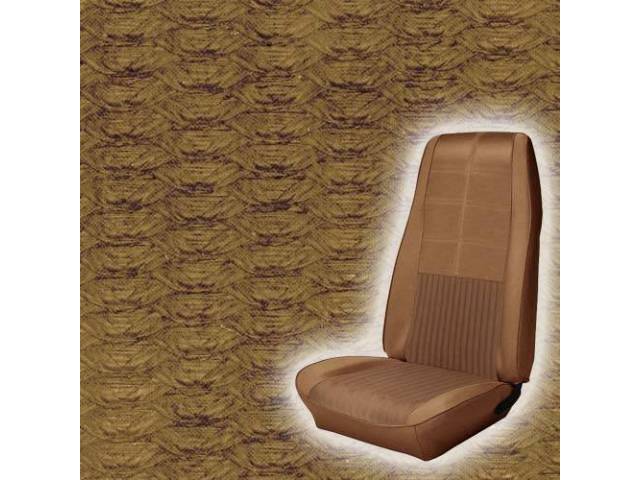 Front Bucket Seat Upholstery Set, Deluxe Comfortweave, Medium Ginger