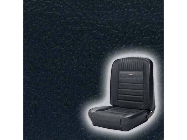 Front Bucket Seat Upholstery Set, Deluxe Pony, Black