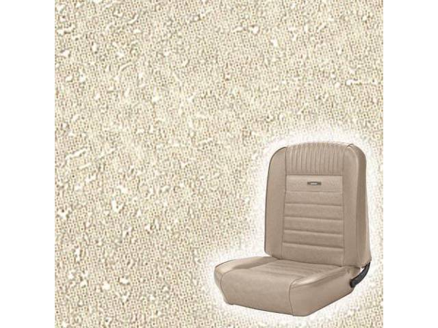 Front Bucket Seat Upholstery Set, Deluxe Pony, Parchment