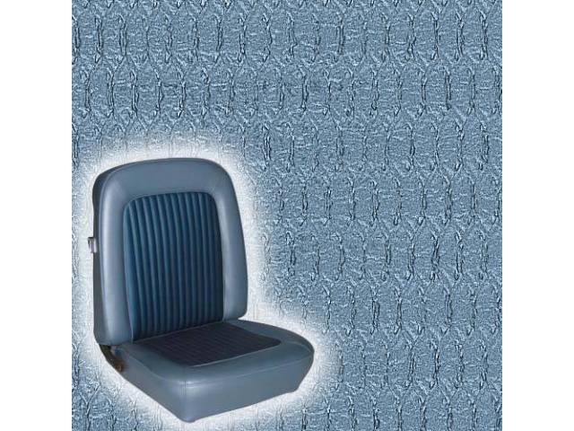 Front Bucket Seat Upholstery Set, Deluxe Comfortweave, Blue