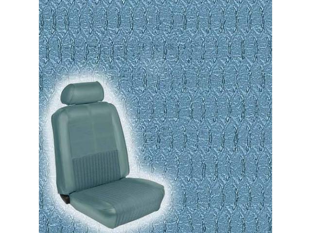 Front Bucket Seat Upholstery Set, Deluxe Comfortweave, Light Blue