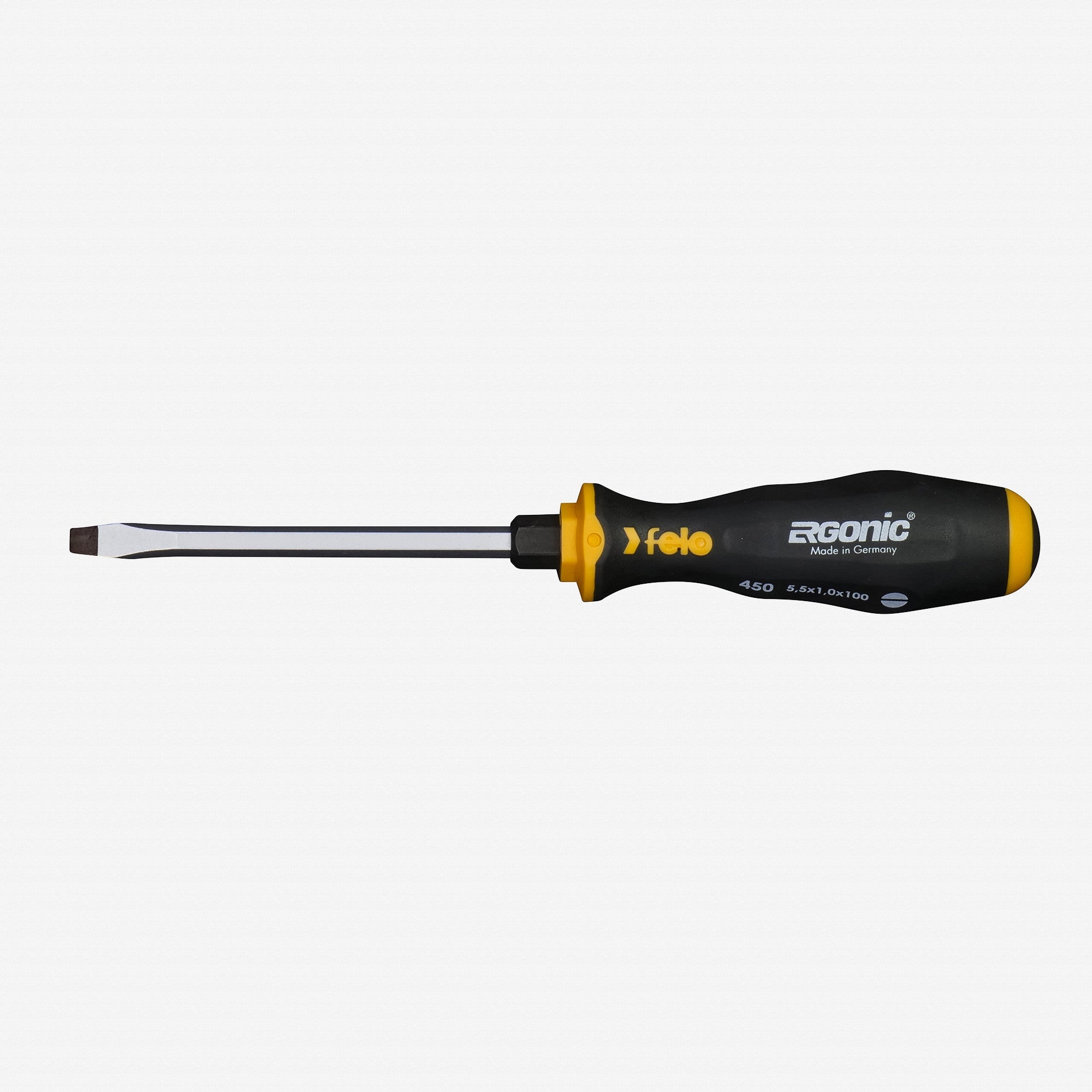 Felo Ergonic with Striking Cap Slotted Screwdriver, 5.5 x 100mm