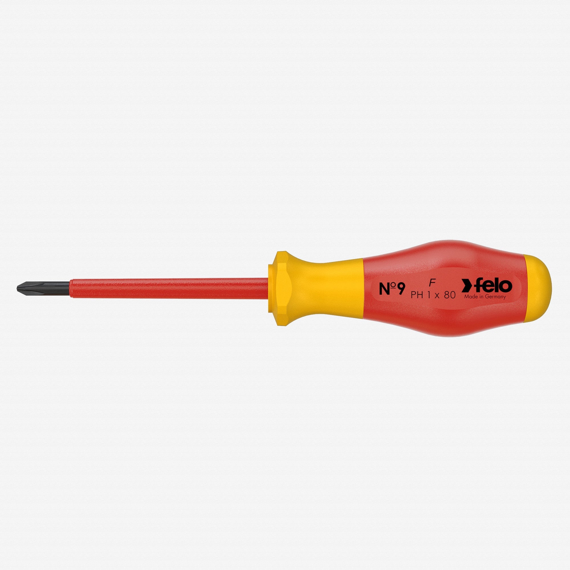 Felo No. 9 VDE Phillips #1 x 80mm Screwdriver