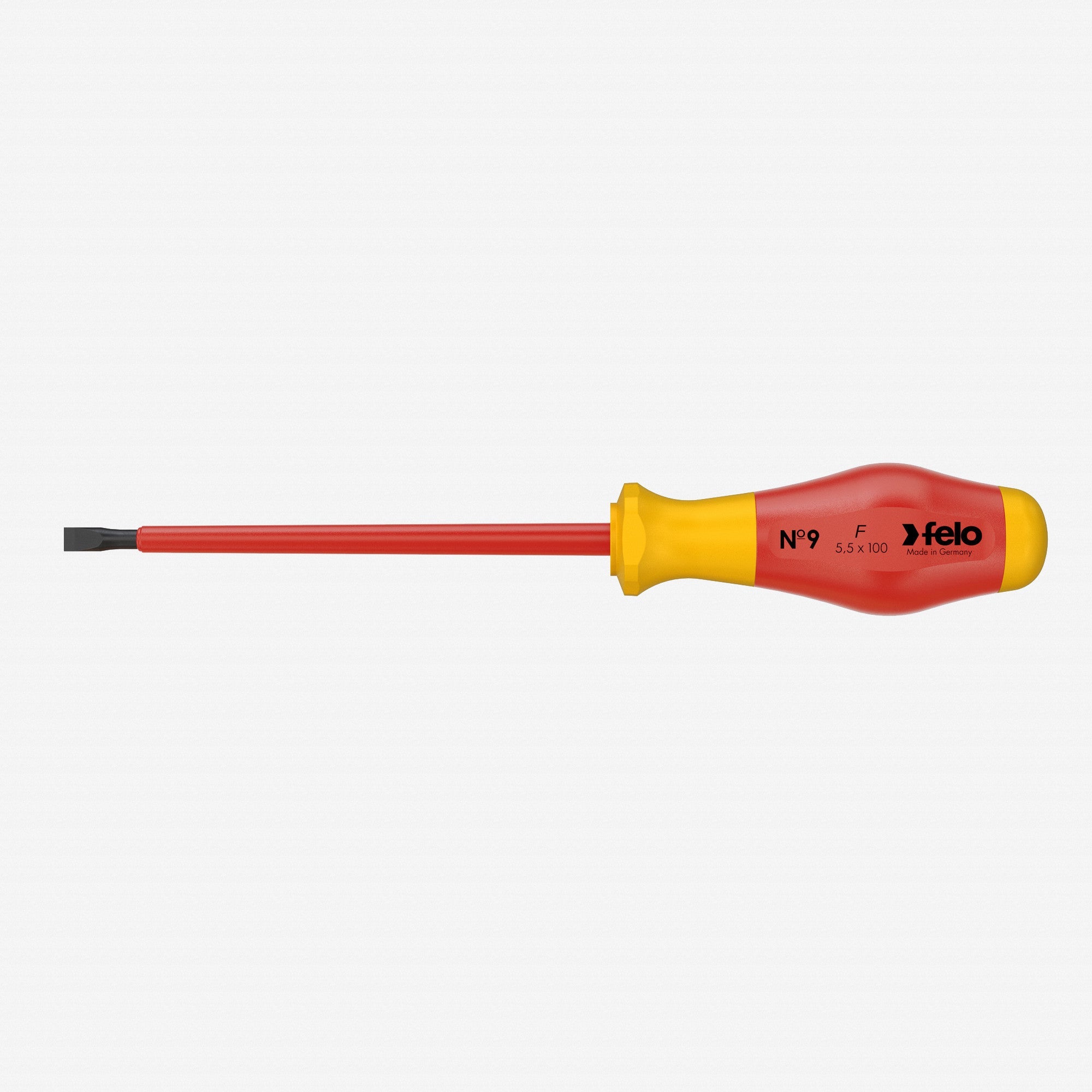 Felo No. 9 VDE Slotted 5.5 x 125mm Screwdriver