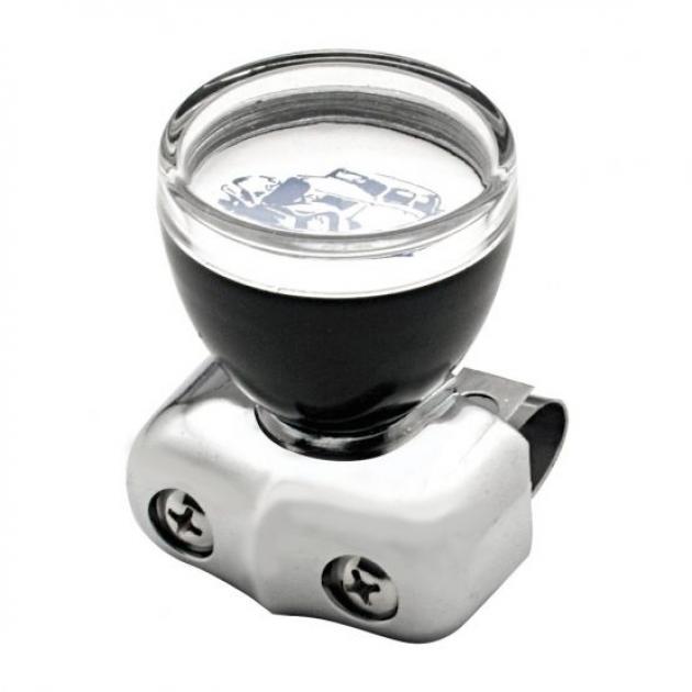 United Pacific Black Steering Wheel Spinner With Clear Top 70109