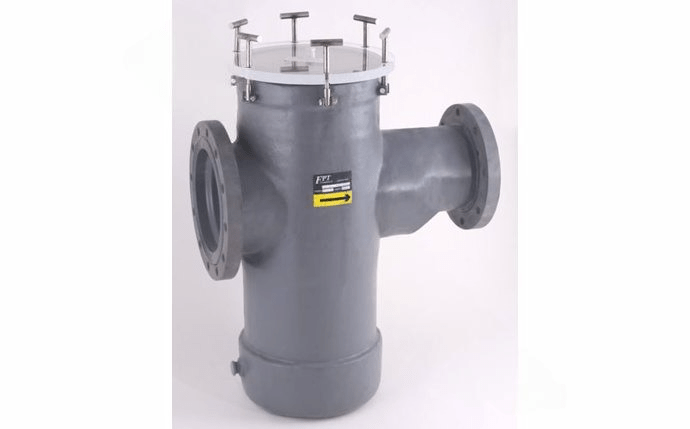 Fluidtrol RSW116104331 4″ x 3″ Flanged FRP/PVC Strainer with Stainless Steel Basket