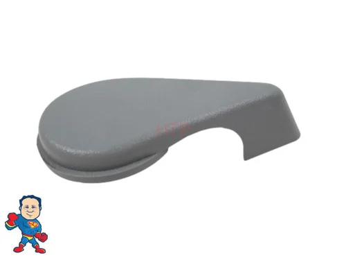 Gray Reinforced Diverter Handle Knob for Spa Hot Tub 4″ x 2″ Textured Grip Replacement Part