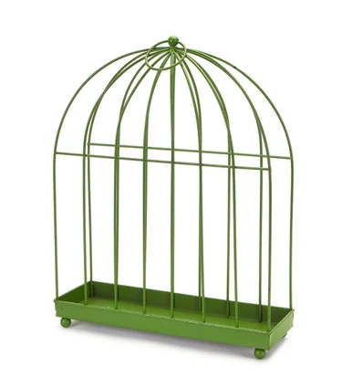 Green Tropicalia Sleek and Stylish Bird Cage Pillar Candle Holder Calibri 16”