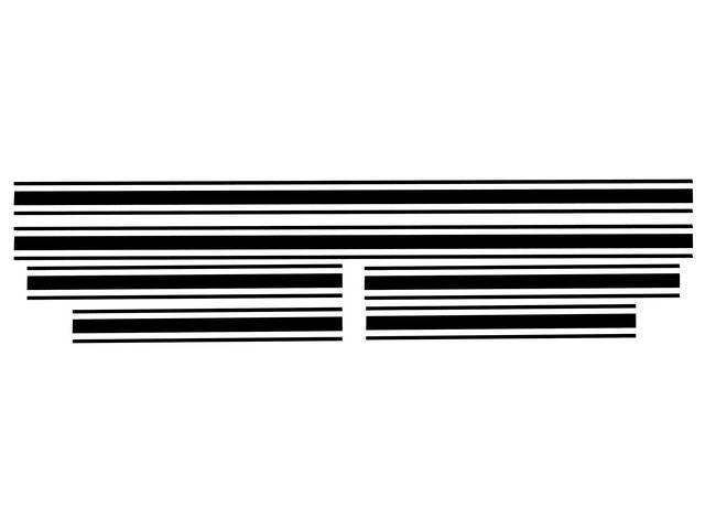 Lower Body Side GT Stripe Set, Black
