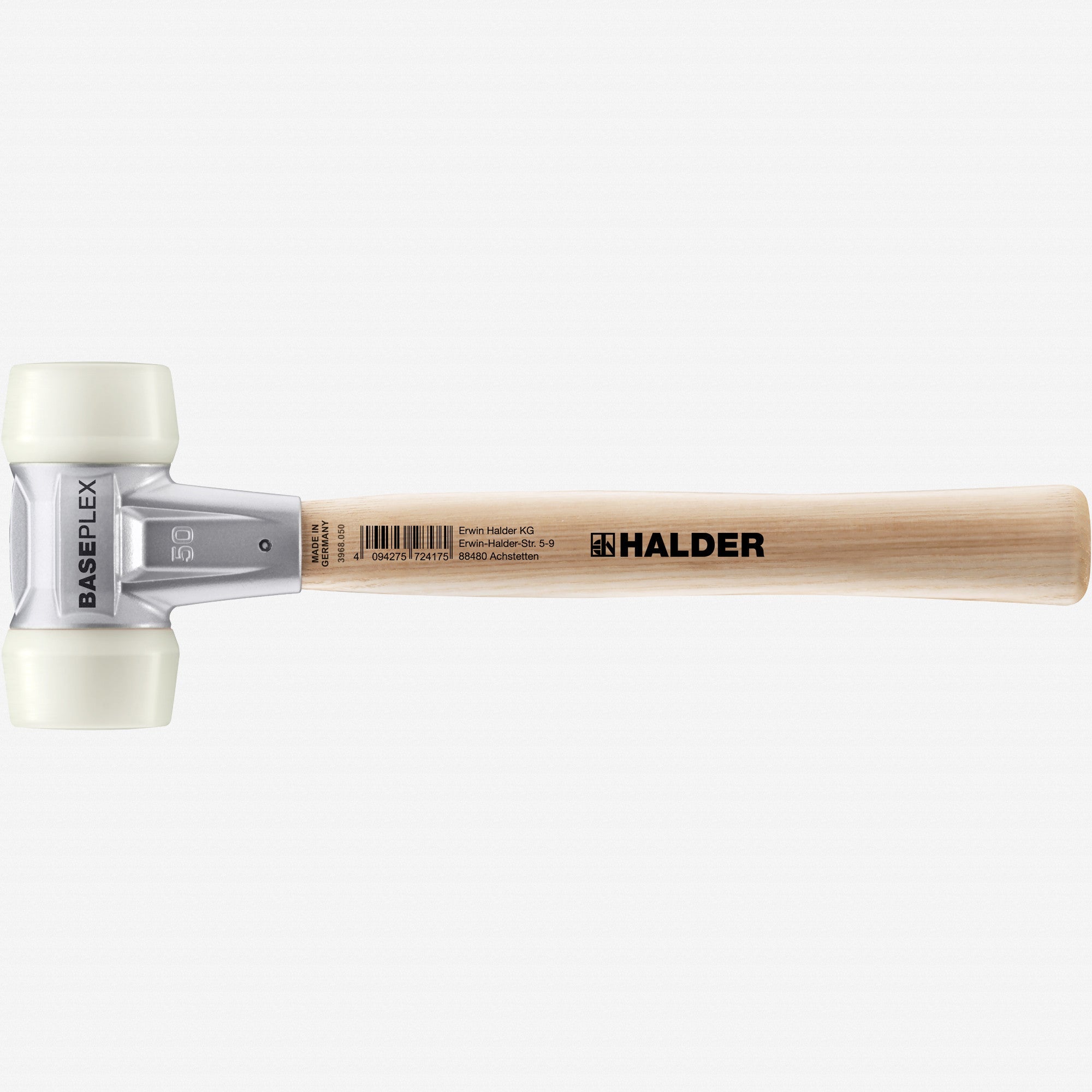 Halder Baseplex Mallet with Nylon Face Inserts and Zinc Die Cast Housing, 1.97" / 33.16 oz.