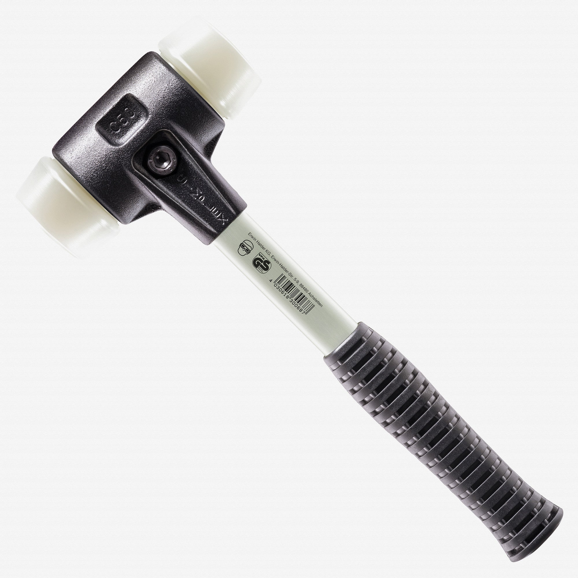 Halder Simplex Mallet with Nylon Inserts and Heavy Duty Reinforced Housing, 1.97" / 43.74 oz.