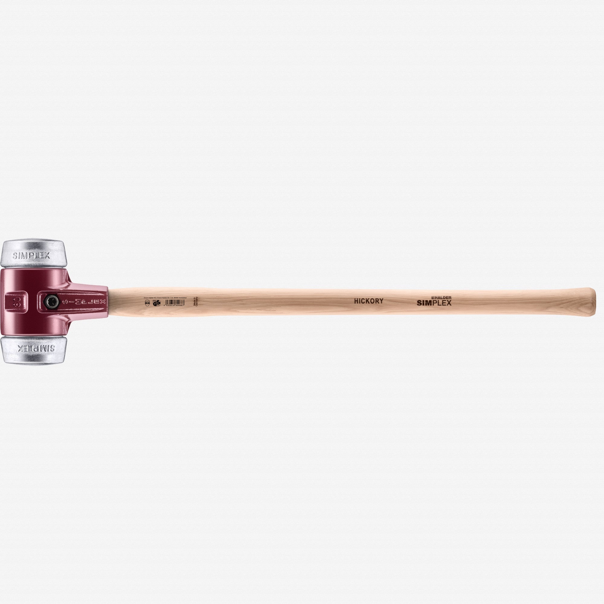 Halder Simplex Sledgehammer with Aluminum Inserts / Cast Iron Housing and Hickory Handle, 3.15" / 149.91 oz.