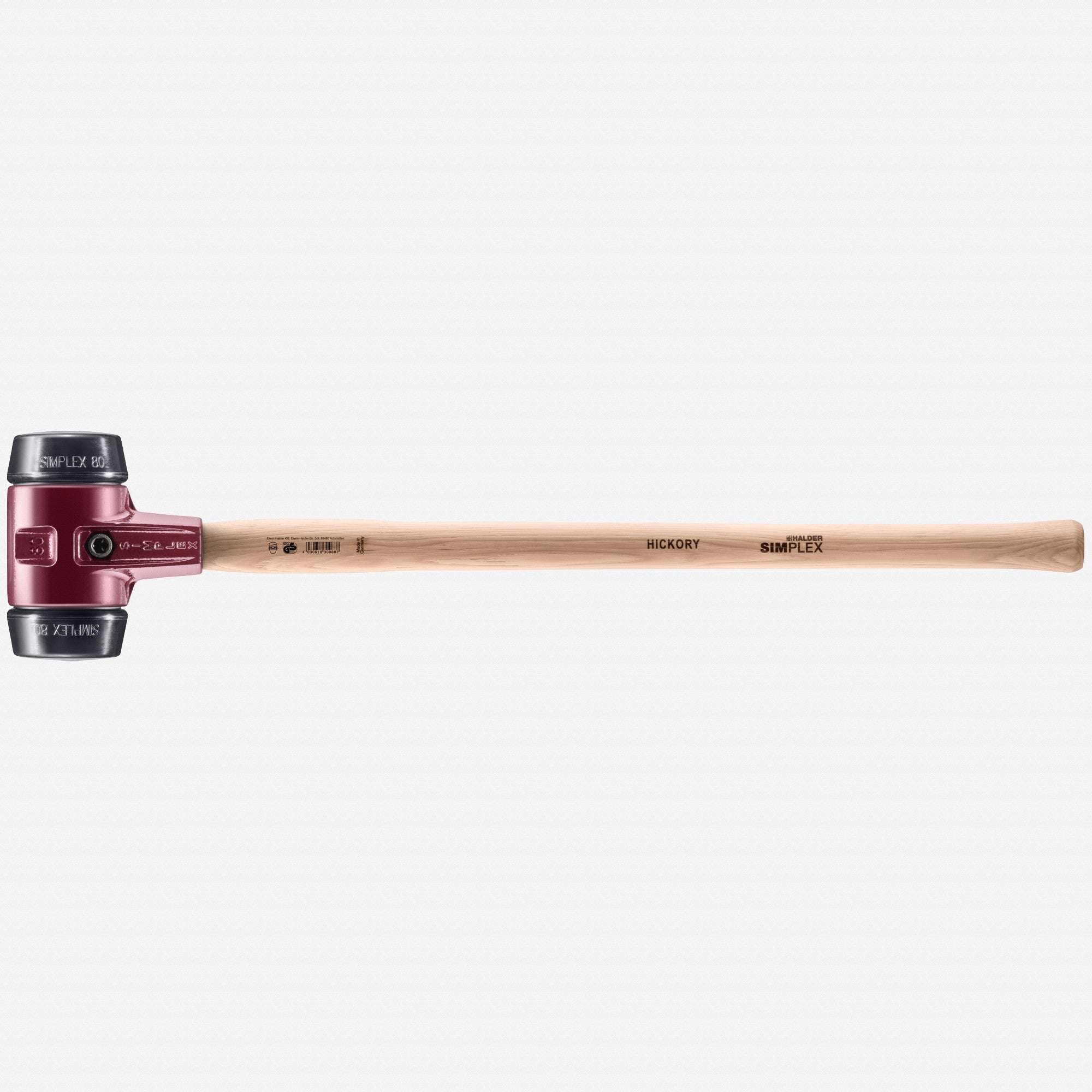 Halder Simplex Sledgehammer with Black Rubber Inserts and Cast Iron Housing, 3.15" / 115.35 oz.
