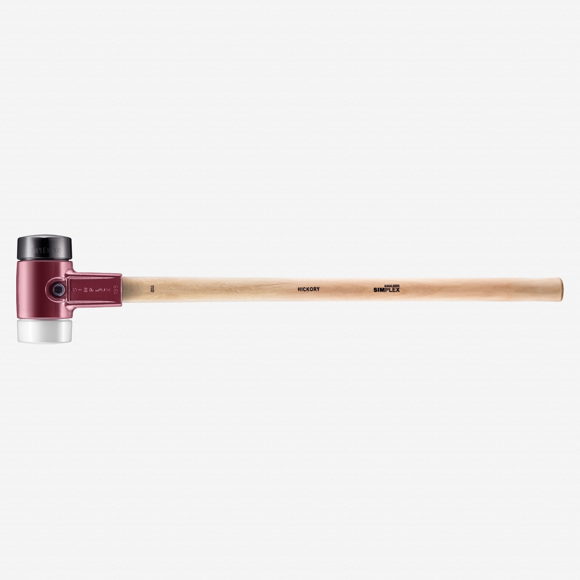 Halder Simplex Sledgehammer with Black Rubber/Superplastic Inserts and Cast Iron Housing, 3.94" / 188.72 oz.